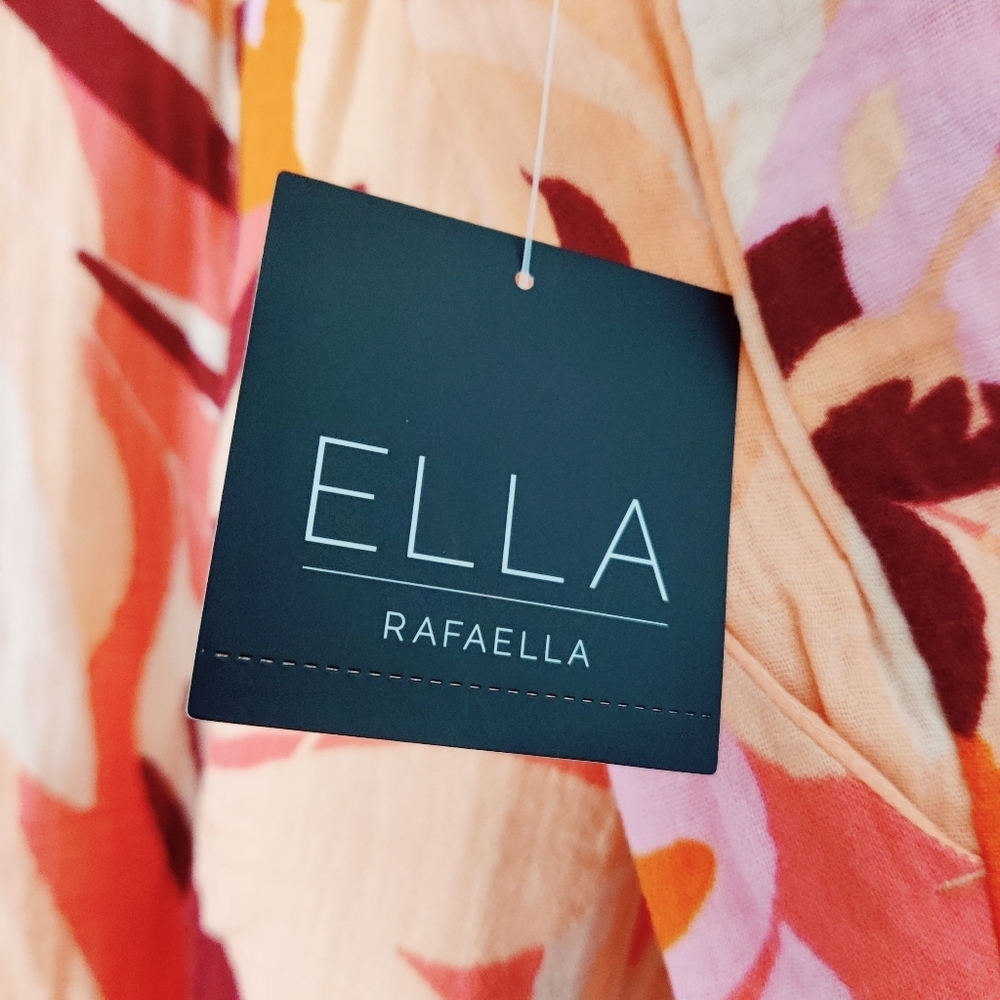 Ella Rafaela Women's 100% Cotton Floral Pull On Shorts NEW Size 2X Retro - Picture 7 of 16